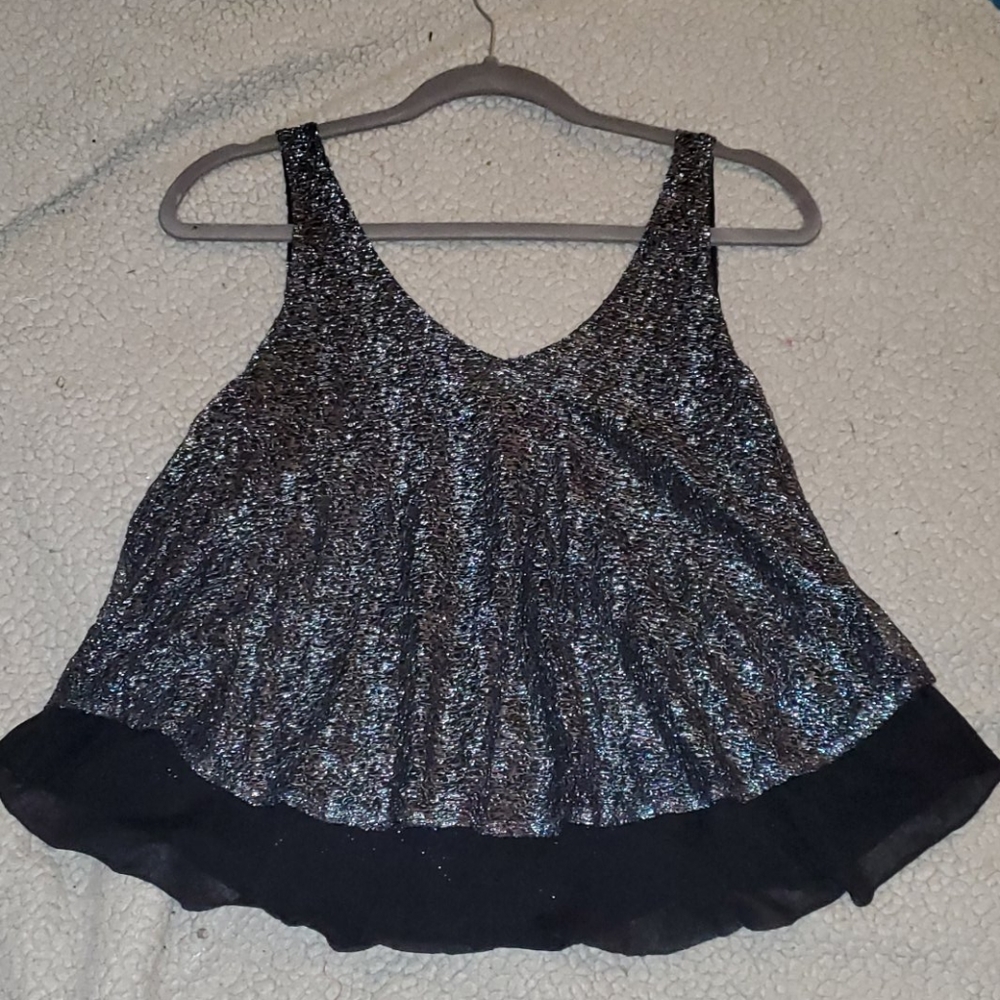 Express Glittery Tank/Crop Top